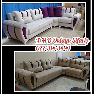 Künc divan dəsti - Müasir L formalı künc divan modeli - İki müxtəlif lalafo.az -da Künc divan dəsti - Müasir L formalı künc divan modeli - İki müxtəlif