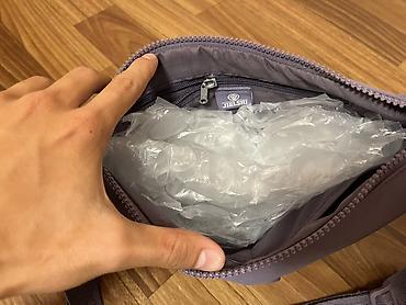 nike tech flece: Поясная/кросс-боди сумка JIELSHI, цвет серо‑лиловый. - Формат — 3