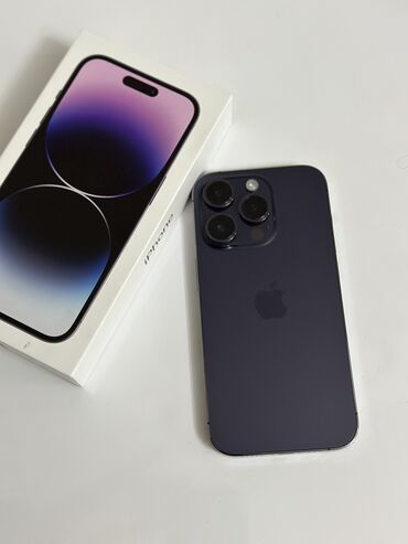 işlemiş telefonlar: IPhone 14 Pro, 128 GB, Deep Purple, Simsiz şarj, Face ID