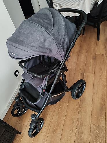 Kolica za bebe: Bebetto dečija kolica 3u1, tamno siva– auto sedište jaje-sinteza — 11