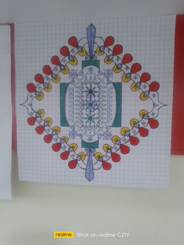 Şəkillər, tablolar: Məhsul: Əl işi qrafik rəsmlər və ornament sketçləri Təsvir: - Ağ — 20