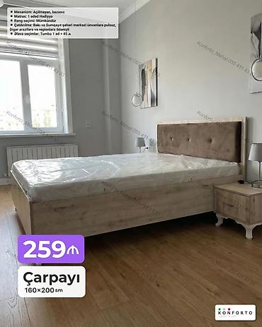 Ev və bağ: Çarpayı – 160×200 sm - Karkas: açılmayan, bazasız mexanizm - — 1