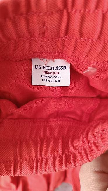 шорты ош: Детские шорты U.S. Polo Assn б/у - Цвет: красный - Брендовая вышивка — 2