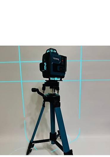 Оңдоп-түзөө жана курулуш: Лазерный уровень на штативе Makita - 4 Dнивелир с яркими зелеными — 1