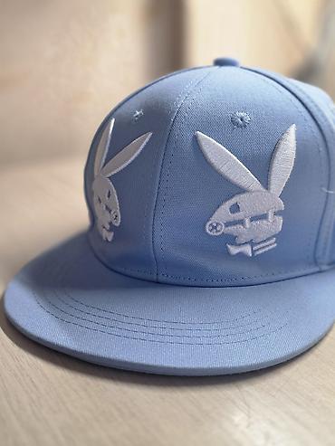 snapback: Снэпбек кепка, светло‑голубая. - Прямой козырёк с прострочкой - — 5