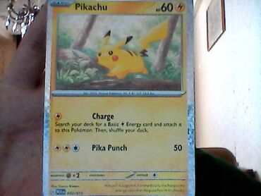 Oyuncaqlar: Pikachu pokemon kart