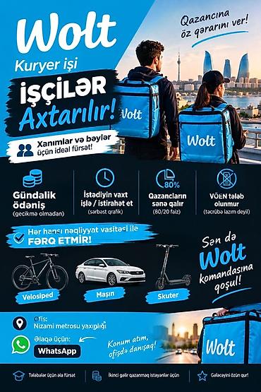 coban isi axtariram: Sürücü-kuryer tələb olunur, Şəxsi nəqliyyat vasitəsi ilə, Gündəlik ödəniş, Təcrübəsiz — 2