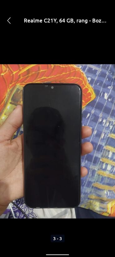 Realme C21Y, 64 GB, rəng - Boz, Barmaq izi, İki sim kartlı
