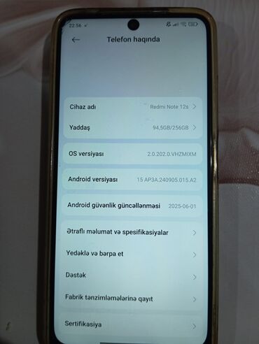 xacmaz telfon: Redmi Note 12S, 256 GB, Barmaq izi, İki sim kartlı, Face ID