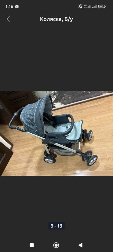 Коляски: Коляска, цвет - Серебристый, Б/у — 4