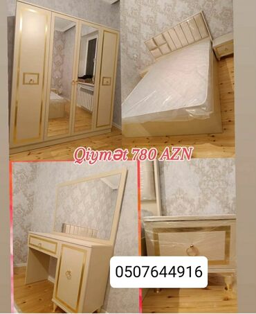embawood mebel instagram: Двуспальная кровать, Комод, Трюмо, 2 тумбы, Азербайджан, Новый