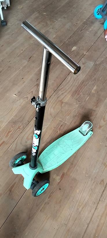 elektrikli scooter en ucuz: Uşaq skuterı – 3 təkərli, dönmə mexanizmi ilə - Rəng: mavi/mentol - — 2