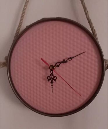 zidne slike: Wall clock, color - Pink, Used