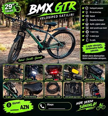 Городские велосипеды: 🚲 29-luq BMX GTR velosiped satılır! ✅ Vəziyyəti yaxşıdır 💡 Ön və arxa — 1