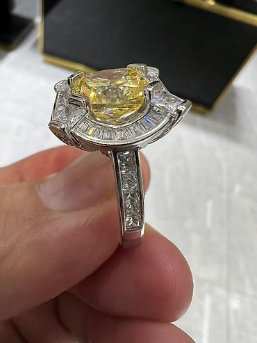Серебряные украшения: Кольцо, Коктейльное, Проба 925, Женские, Фианит, Новый — 2
