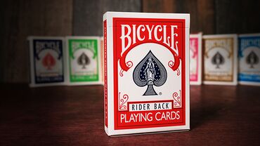 настольные тенис: Bicycle standard playing cards(red/blue/black) bicycle rider back