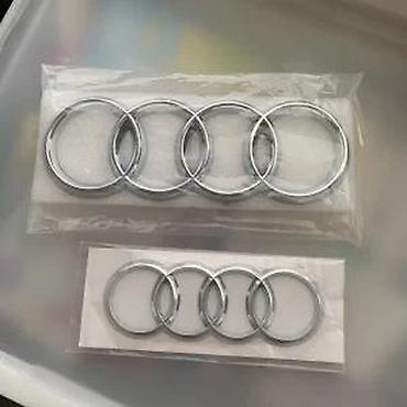 Auto delovi, gume i tjuning: Audi znak crni za gepek 21,5 x 7cm samolepljiv. Zamenski znakovi Audi — 11