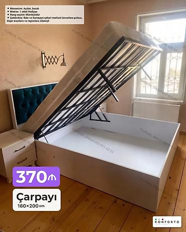 Çarpayı – 160×200 sm - Mexanizm: açılan, bazalı (yuxarı qalxan taxta lalafo.az -da Çarpayı – 160×200 sm - Mexanizm: açılan, bazalı (yuxarı qalxan taxta
