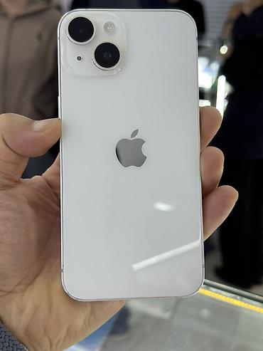 Apple iPhone: IPhone 14, Б/у, 128 ГБ, Белый, Зарядное устройство, Защитное стекло, Чехол, 89 % — 2