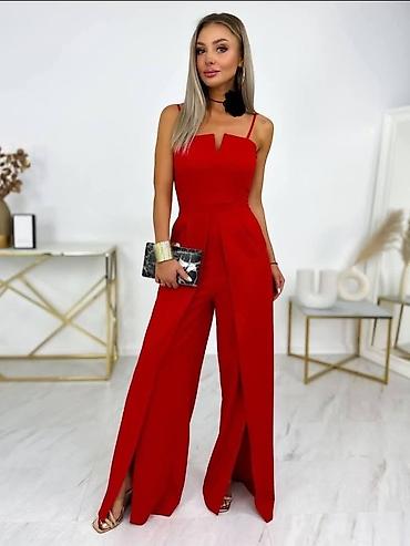 massimo dutti baletanke: Kombinezon sa širokim nogavicama i slicevima sa tankim bretelama i — 2