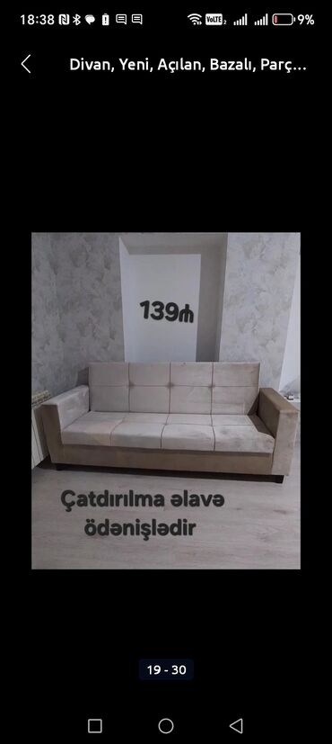 Divanlar: Divan, Yeni, Açılmayan, Bazasız, Nabuk, Ödənişli çatdırılma — 22