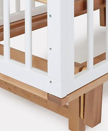 bunk bed: Продаётся белая детская кроватка INDY из дерева с регулируемой высотой — 7