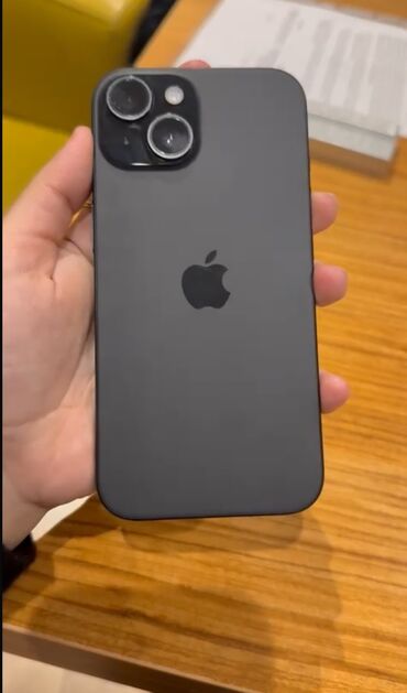 Apple iPhone: IPhone 15, 128 GB, Qara, Zəmanət, Simsiz şarj, Face ID