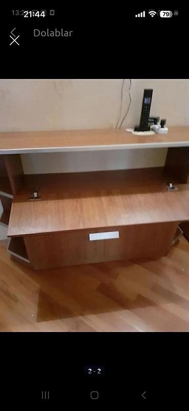 TV altlığı: TV altlığı/komod - Material: laminat/LDSP ağac teksturalı, üst və alt — 1