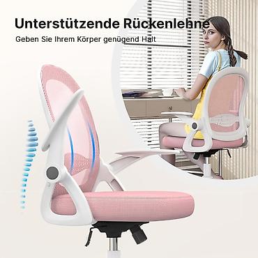 beli fiokar: Ergonomska radna stolica – roze, mrežasta - Dimenzije: ukupna visina — 5