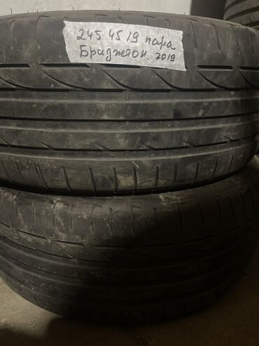 Шины: Шины 245 / 45 / R 19, Лето, Б/у, Пара, Легковые, Япония, Bridgestone