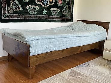 односпальная кровать с ортопедическим матрасом: Односпальная кровать, Б/у, С матрасом, длина - 200 см — 3
