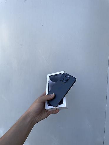 IPhone 15 Pro, Б/у, 256 ГБ, Black Titanium, Чехол, Коробка, 86 %