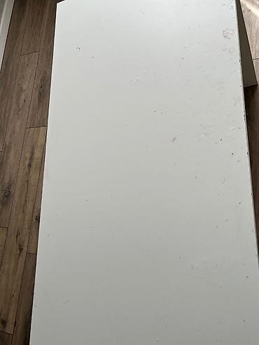 dirnaq stulu: Ağ rəngli iş/oxu masası - Minimalist dizayn: düz üst səth, iki yan — 3