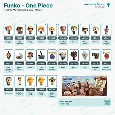 Коллекция фигурок Funko — One Piece (Kinder Merendero/Joy, 2026)