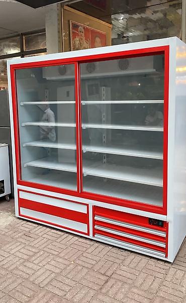 Mağaza və kafe üçün vitrin tipli soyuducu - Ön şüşəli, iki sürgülü