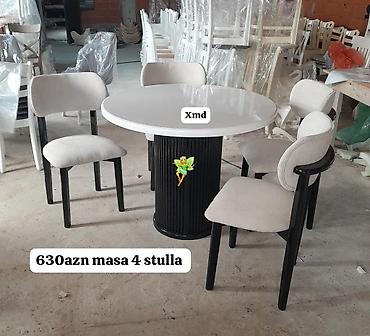 cay evi divan: Mətbəx üçün, Yeni, Yumru masa, 4 stul — 1