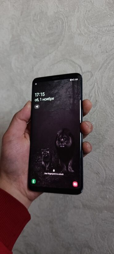 телефон цум бишкек: Samsung Galaxy S9 Plus, Б/у, 64 ГБ, цвет - Синий, 2 SIM