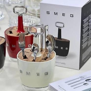 разливное мороженое: Подставка для столовых приборов SMEG Cutlery Caddy - Стильный — 4