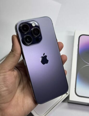 Apple iPhone: IPhone 14 Pro, 256 GB, Deep Purple, Simsiz şarj, Face ID