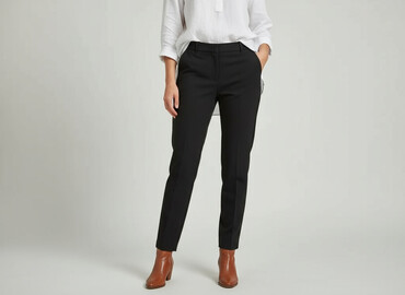 kurtki w reserved: Material trousers for women, size S