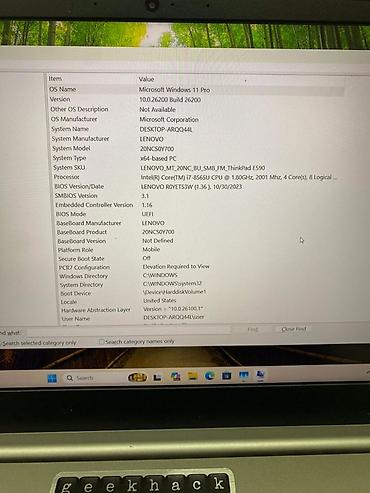 Lenovo: Lenovo ThinkPad E590 noutbuku - Model: ThinkPad E590 (gövdədə və — 10