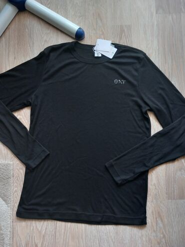 muške komplet trenerke: Long sleeves T-shirt, XL (EU 54), color - Black, Cotton