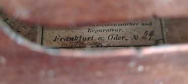 Skripkalar: Hermann Hoyer skripkası və aksesuarları - Alman istehsalı etiket — 1
