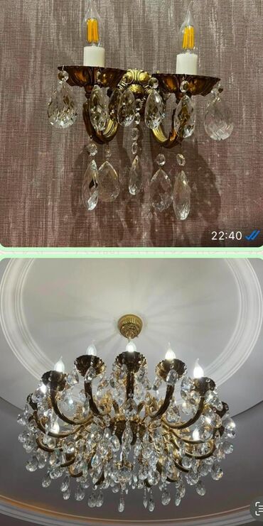 Bitkilər üçün dibçəklər: Çılçıraq, 10 və daha çox lampa, Xrustal