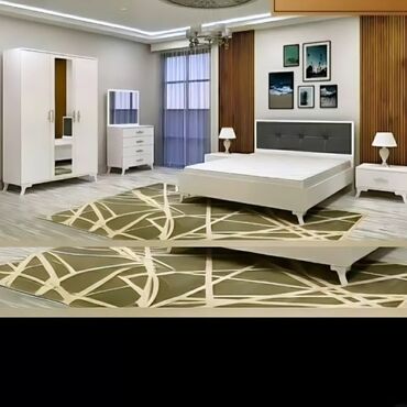 Yataq otağı dəstləri: İkinəfərlik çarpayı, Termo, 2 tumba, Dolab, Azərbaycan, Yeni — 9