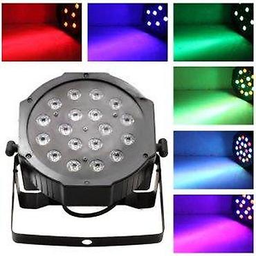 Osvetljenje: LED scenska PAR RGB reflektor lampa – 18x1W - Tip: LED PAR reflektor — 8