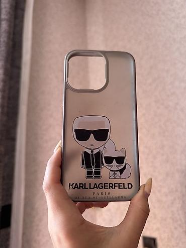 Karl Lagerfeld brendli telefon örtüyü - Model uyğunluğu: iPhone 15