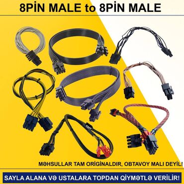 kömputer: Kabellər "8PİN MALE to 8PİN MALE Original” SAYLA ALANA VƏ USTALARA