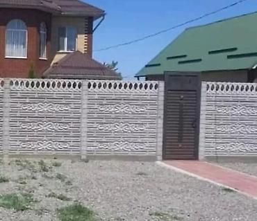 Бетонные еврозаборы: Декоративные железобетонные евро-ограждения (секции + столбы) - — 1