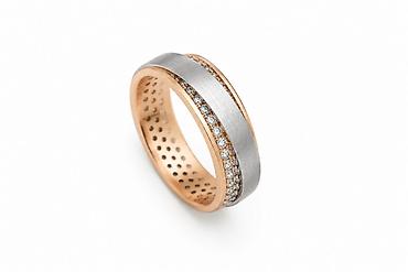 колцо золото: Кольцо «Dual Shine» из красного и белого золота 585 Описание: - — 2